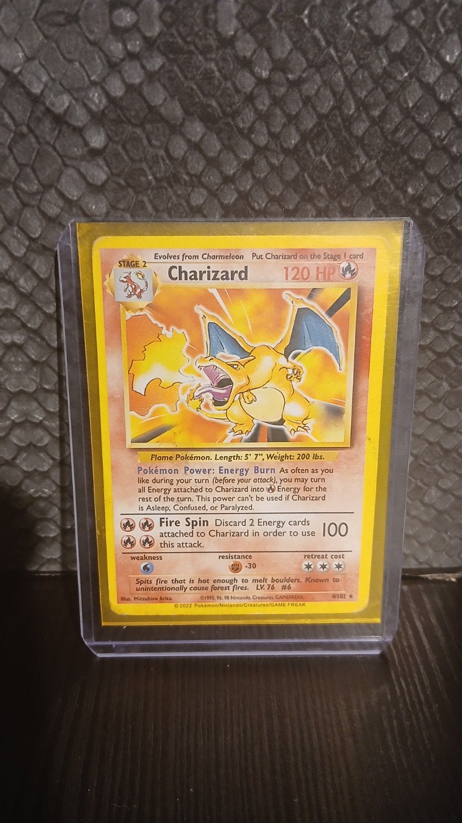 Charizard pokemom card, Ophalen, Gebruikt, Losse kaart, Foil