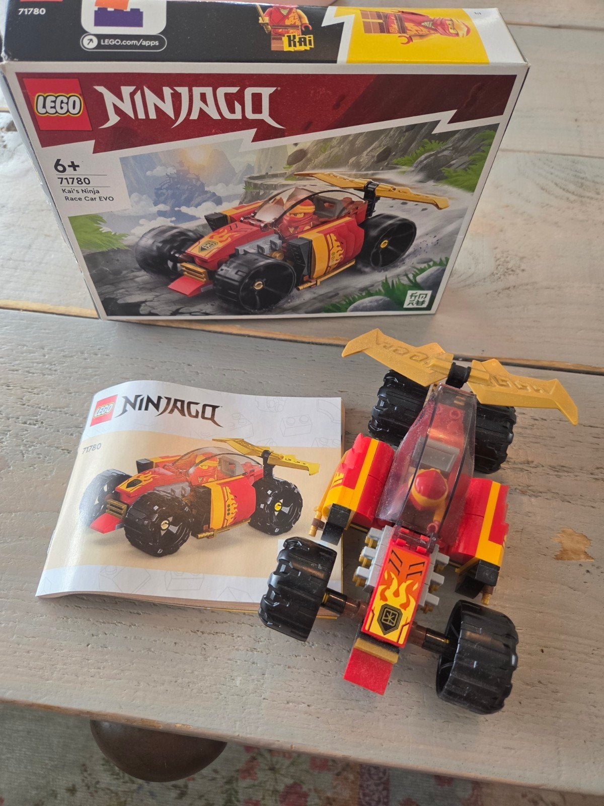 LEGO Ninjago 71780 Kai's Ninja Race Car EVO compleet, Ophalen of Verzenden, Zo goed als nieuw, Overige merken