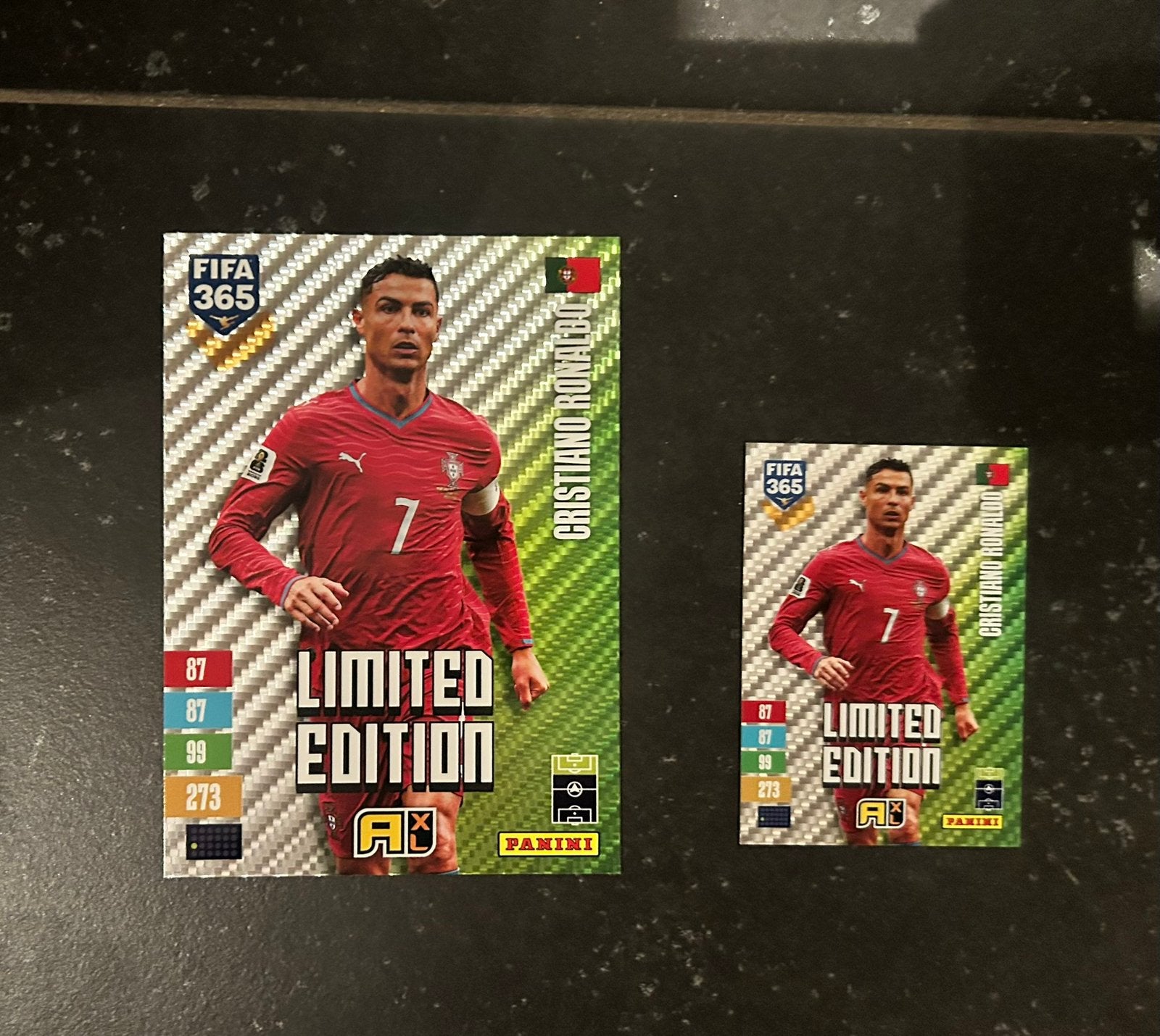 Panini fifa 365 Adrenalyn 2027. Limited edition Ronaldo, Ophalen of Verzenden, Nieuw, Meerdere plaatjes