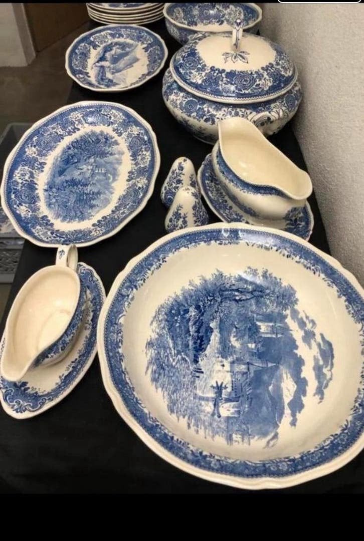 BURGENLAND blauw 🔹Villeroy & Boch div servies oa BORDJES 🔹, Ophalen, Villeroy & Boch, Vintage, Zo goed als nieuw