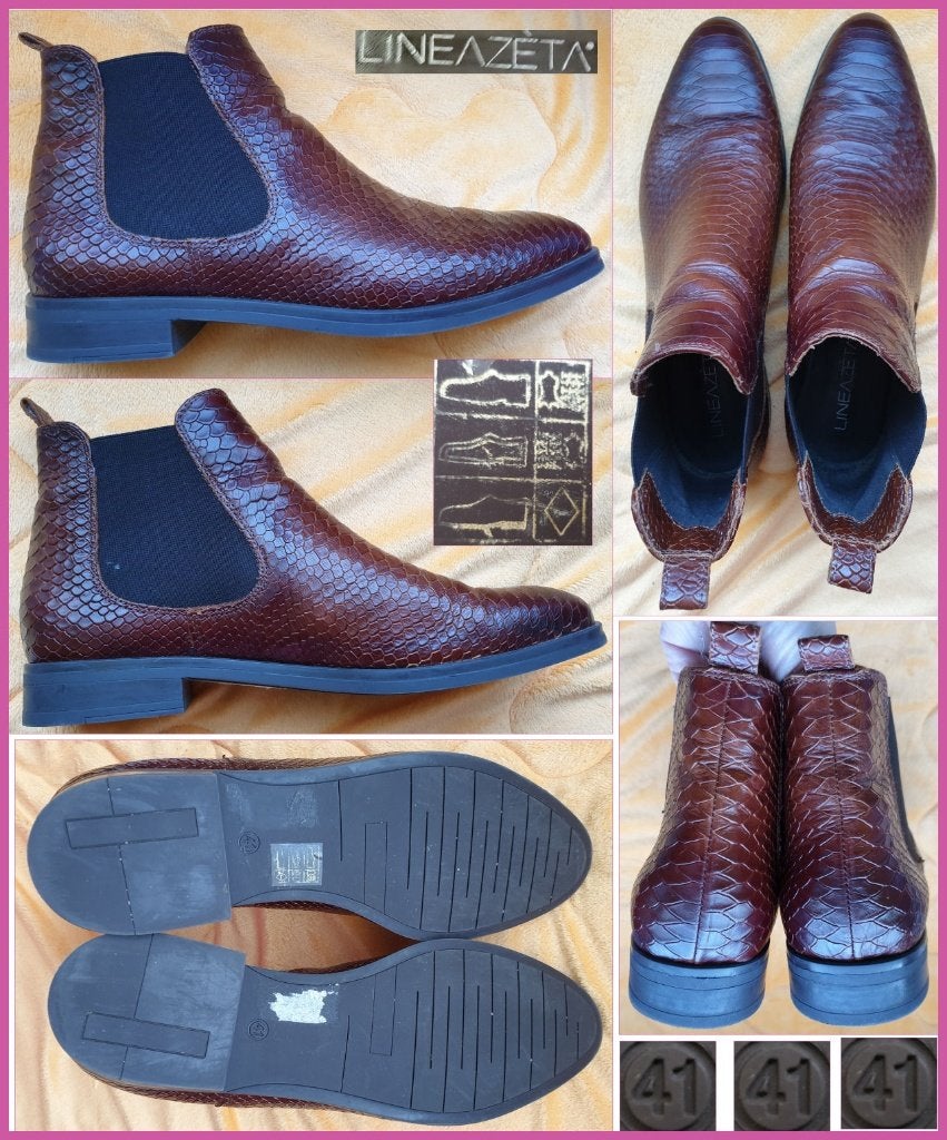 LINEA ZETA bruine enkellaarzen maat 41 zgan, Bruin, Ophalen of Verzenden, LINEA ZETA, Sneakers of Gympen