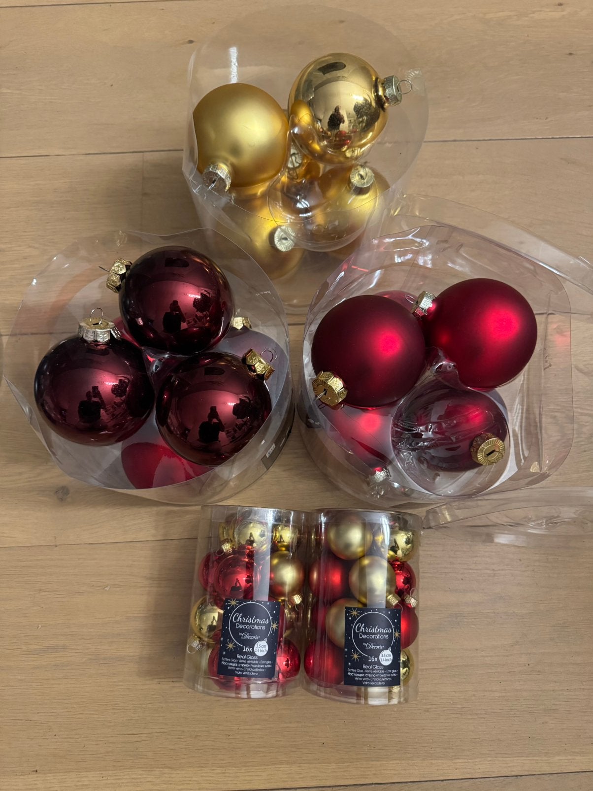 Setje kerstballen, Ophalen of Verzenden, Gebruikt