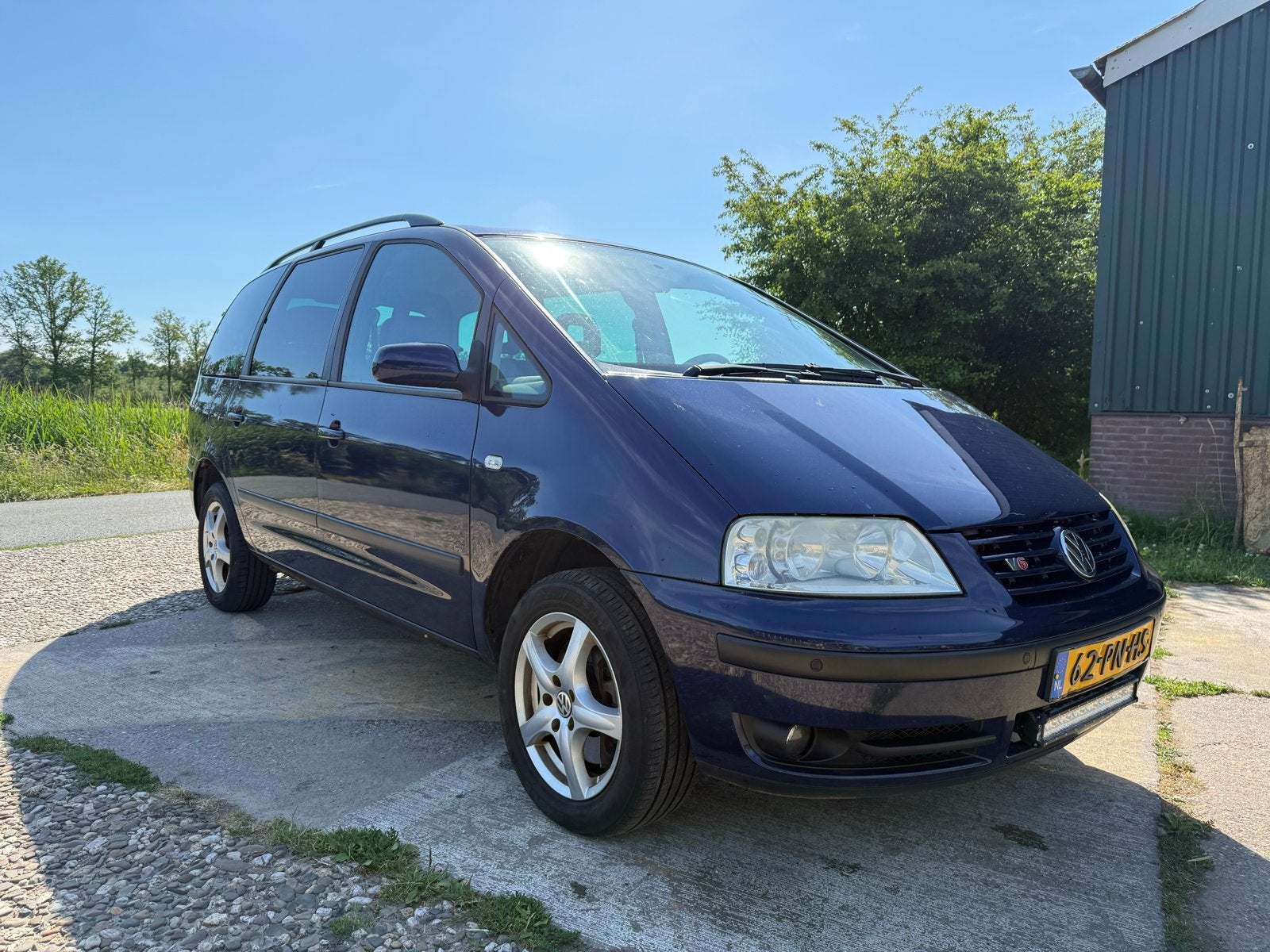 Volkswagen Sharan 2.8 VR6 150KW 2003 Blauw, Auto's, Volkswagen, Voorwielaandrijving, Stof, Blauw, 7 stoelen