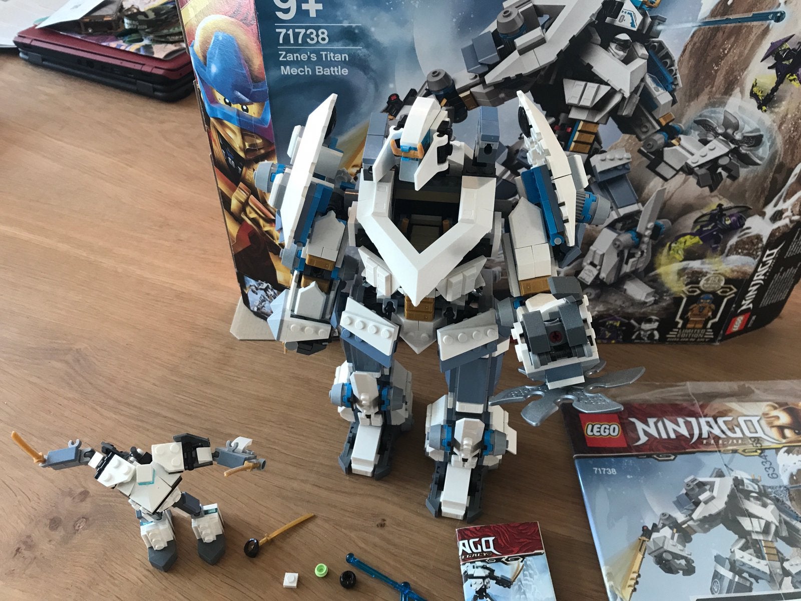 Lego 71738 Zane’s Titanium Mecha Duel + mini mech, Lego, Ophalen of Verzenden, Zo goed als nieuw, Compleet