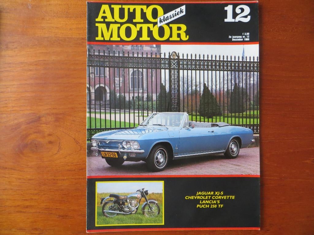 Auto Motor Klassiek 12 1986 Corvair, XJ-S, Lancia, Puch 250, Ophalen of Verzenden, Nieuw, Chevrolet