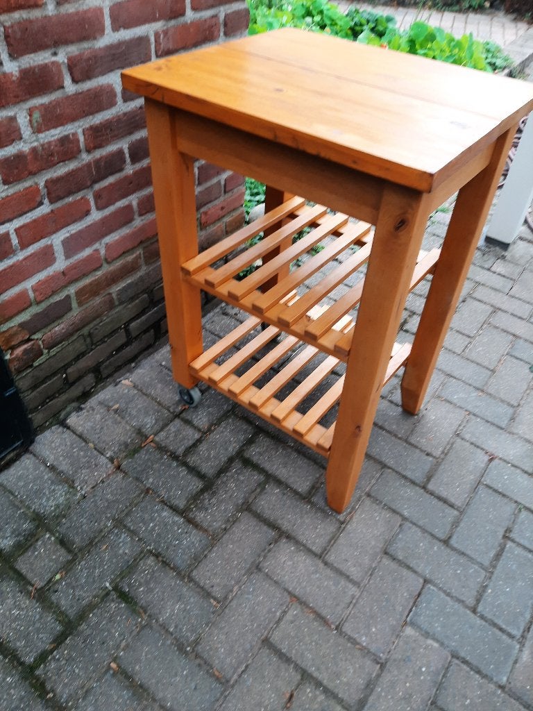 roltafel/keukentrolley Bekvam Ikea, Huis en Inrichting, Ophalen, Zo goed als nieuw, Hout
