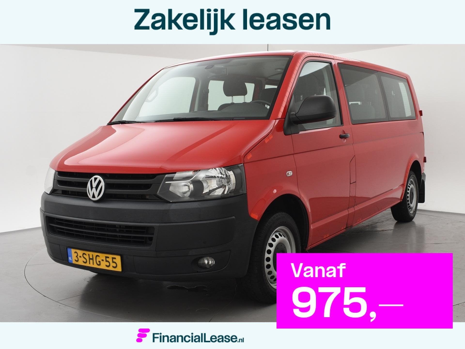 Volkswagen Transporter Kombi 2.0 TDI 140 PK DSG AUT. L2H1 8-, Euro 5, Stof, Gebruikt, 241 €/maand