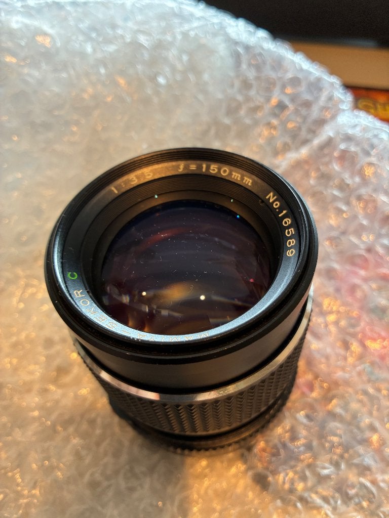 Mamiya sekor c 150mm f3.5 lens, Ophalen of Verzenden, Telelens