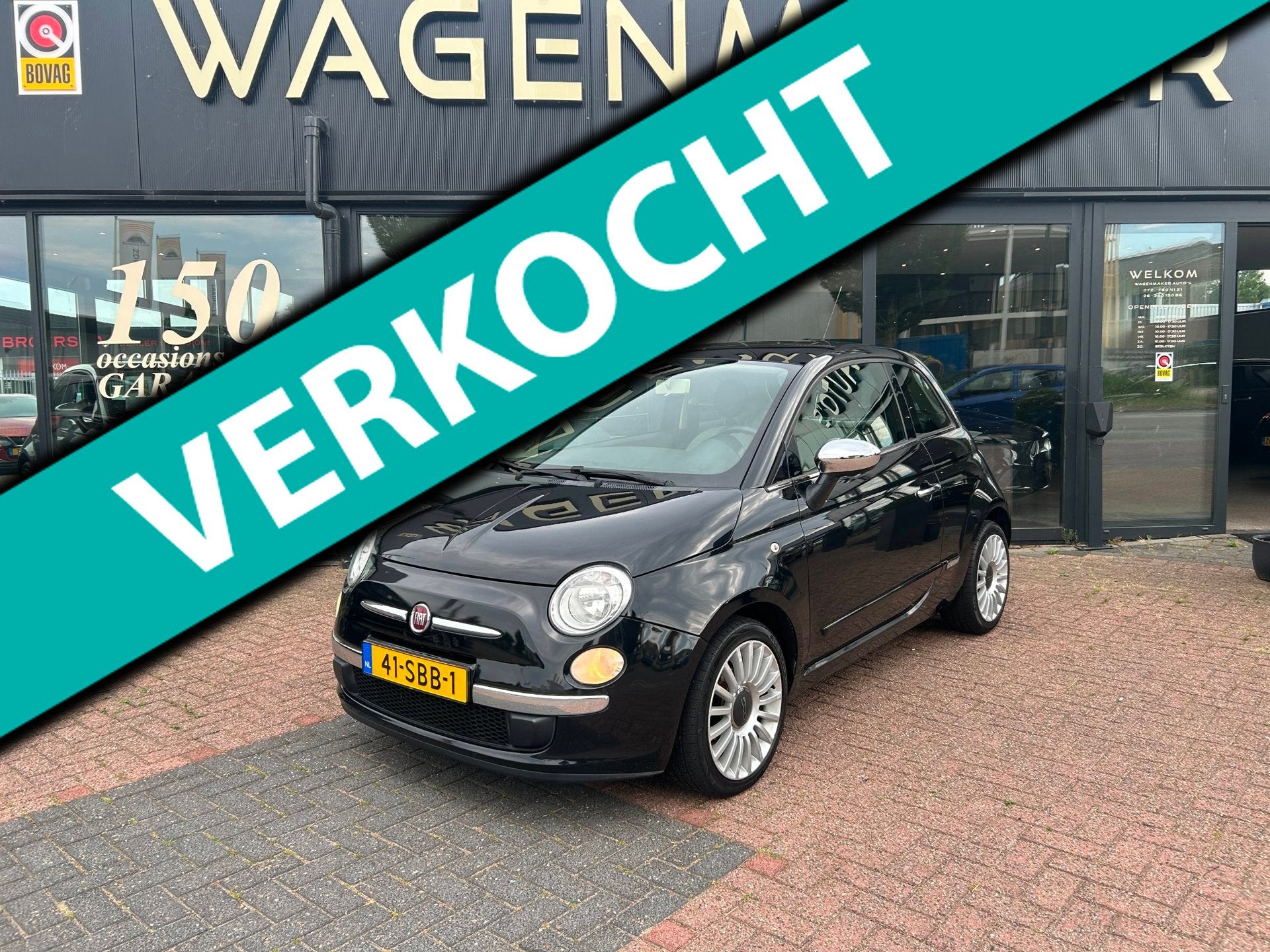 Fiat 500 1.2 Lounge Airco|PANORAMA|Nieuwe APK!, Euro 5, Stof, Gebruikt, 4 cilinders