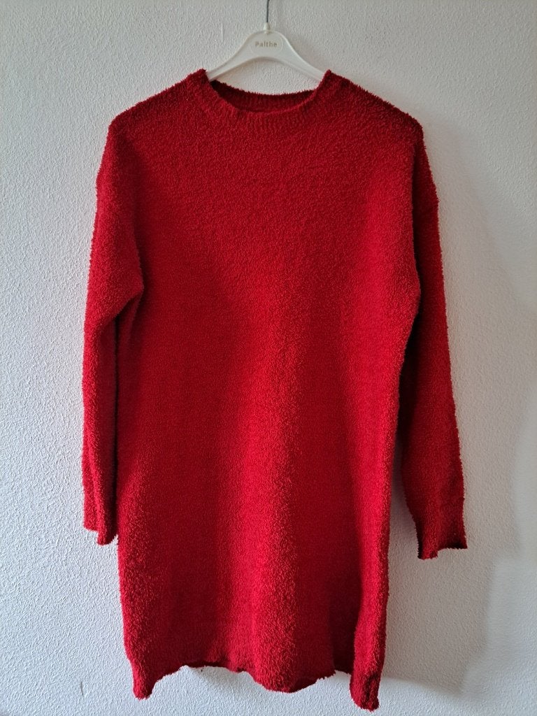 rode shein jurk maat 38, Kleding | Dames, Jurken, Zo goed als nieuw, Maat 38/40 (M), Rood, Knielengte, Ophalen of Verzenden