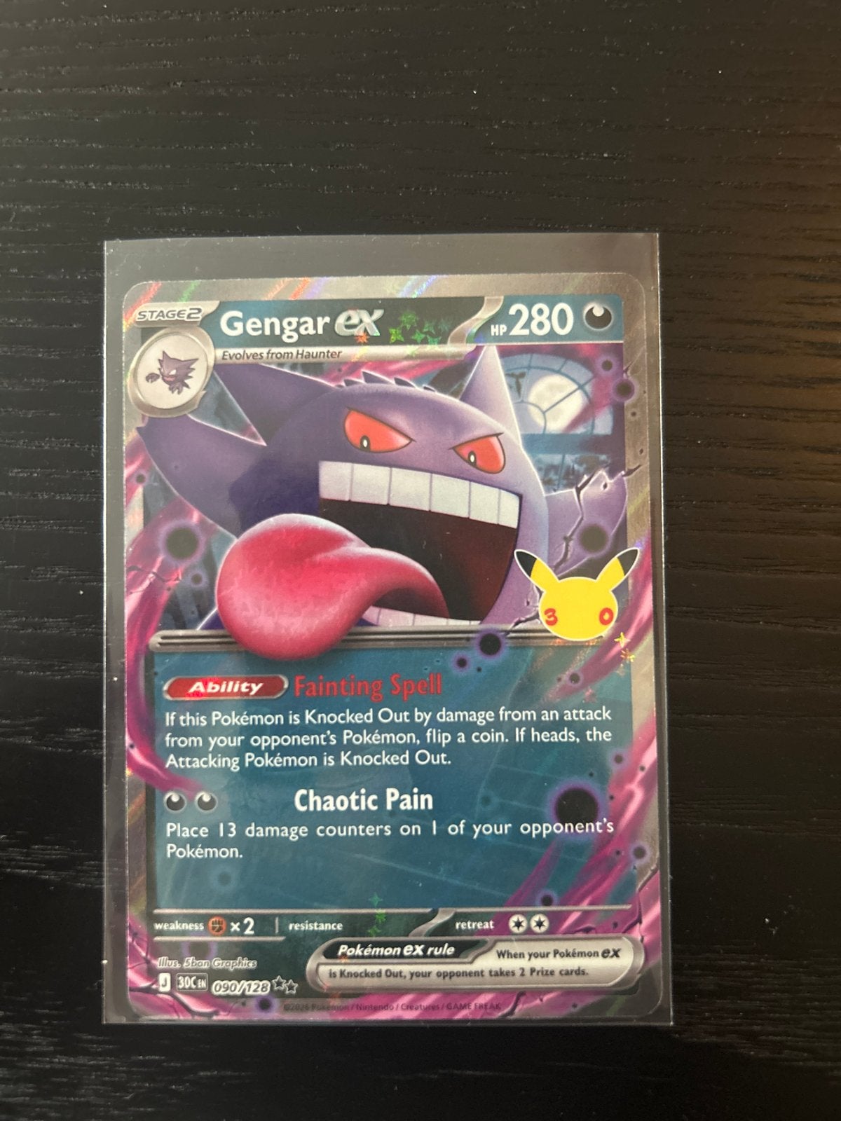 Gengar ex Pokémon Kaart 090/128, Ophalen, Nieuw, Losse kaart