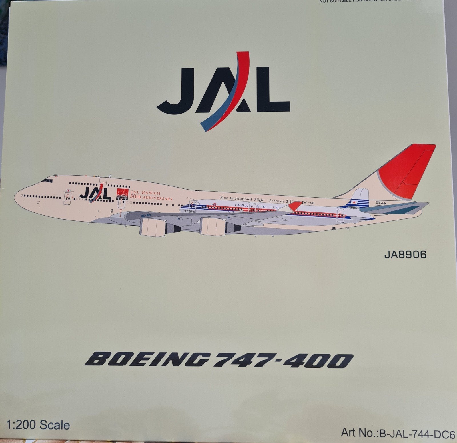 Jal B747-400, Ophalen of Verzenden, Nieuw, 1:200 of kleiner, Overige merken