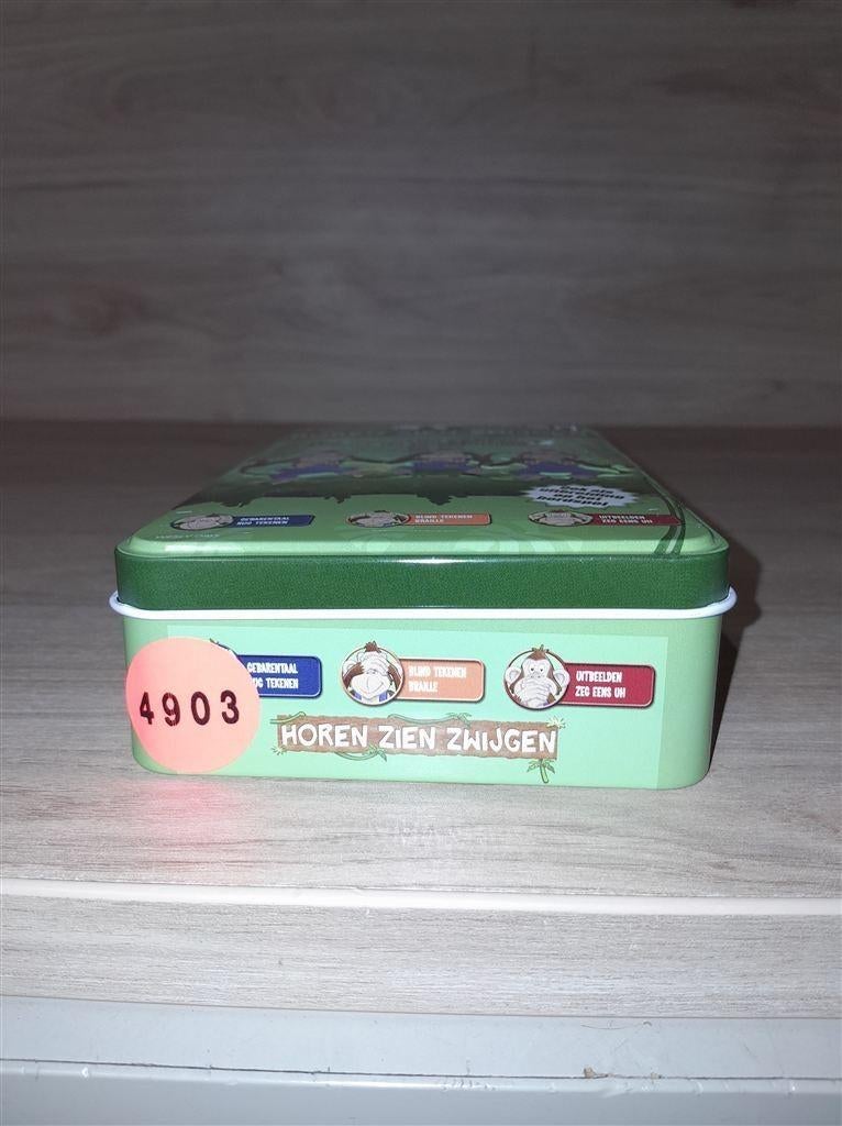 horen zien zwijgen in blik - s4903, Hobby en Vrije tijd, Gezelschapsspellen | Bordspellen, Verzenden, Zo goed als nieuw