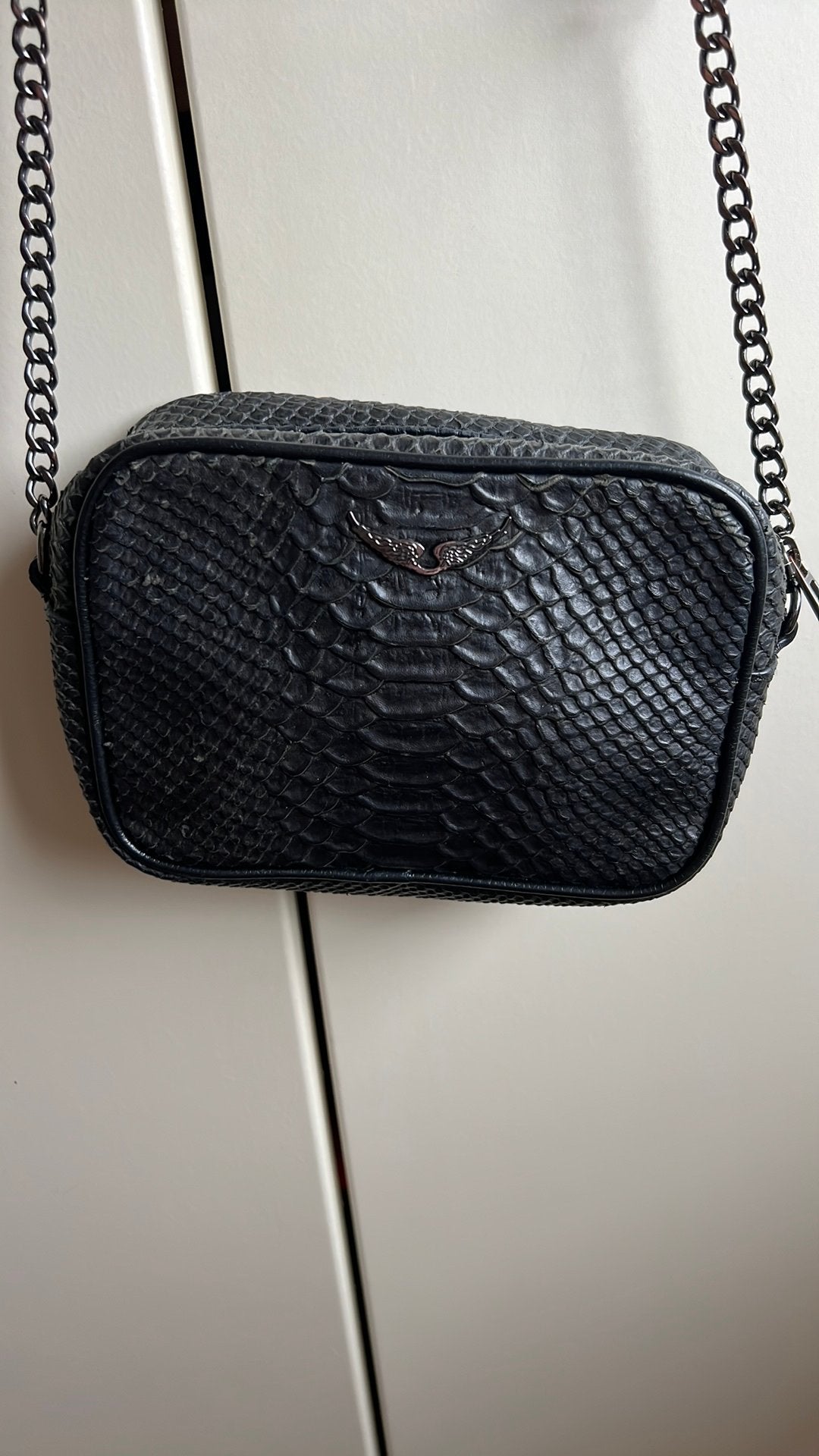 Zqdig & voltaire tasje.incl dustbag, Sieraden, Tassen en Uiterlijk, Tassen | Damestassen, Verzenden, Zo goed als nieuw, Zwart