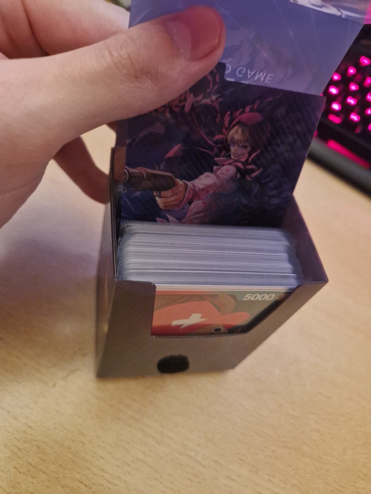 One Piece OP08 budget chopper deck. Ready to go, Ophalen of Verzenden, Zo goed als nieuw, Speeldeck, Foil