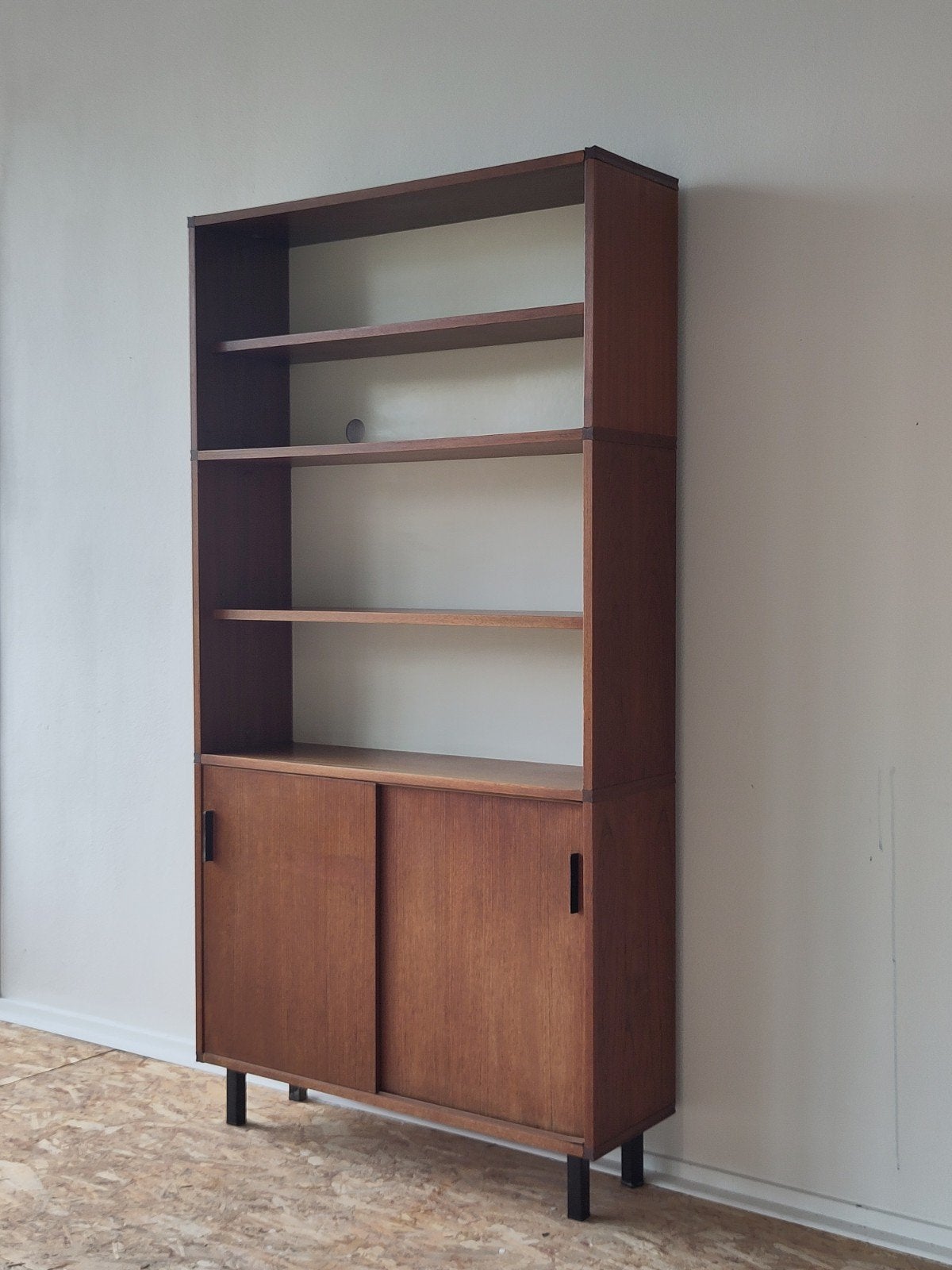 Vintage kast Pastoe boekenkast made to measure teak hout, ., Teakhout, ., Dutch design scandi Zweeds