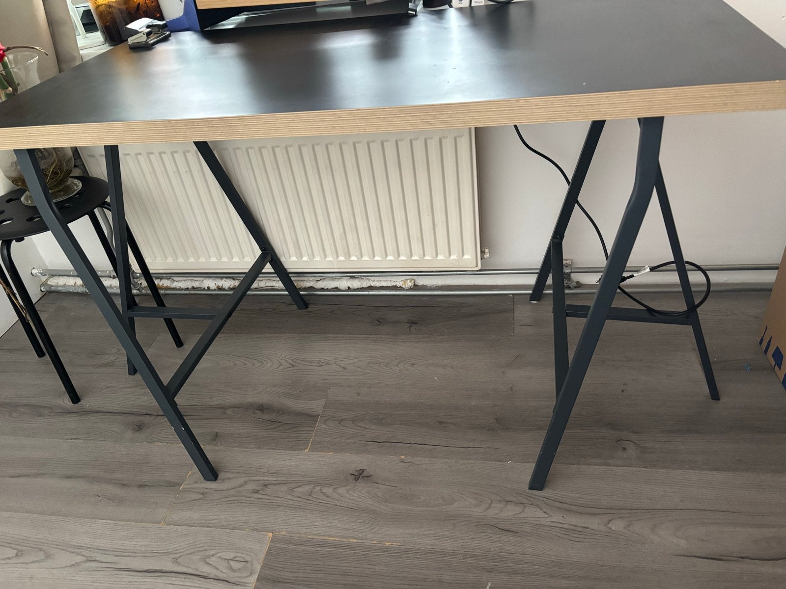 Ikea desk studio, Huis en Inrichting, Bureaus, Ophalen, Zwart, Gebruikt, Metaal