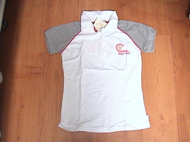 Villa Happ mooi NIEUW wit poloshirt met grijs en fuchsiaroze, Villa Happ, Meisje, Nieuw, Ophalen of Verzenden