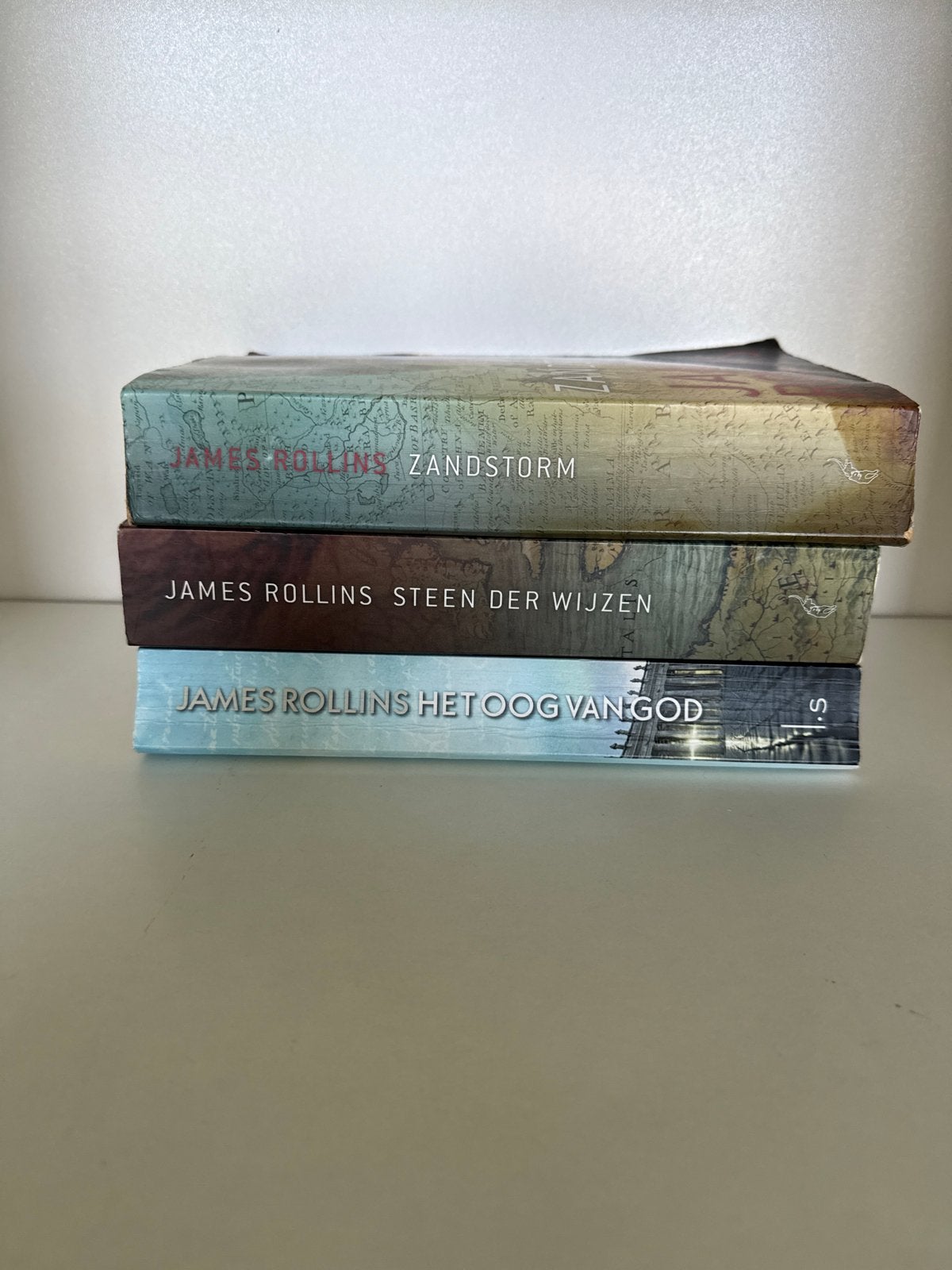 James Rollins Boeken: Zandstorm, Steen der Wijzen, Het Oog v, Ophalen, Zo goed als nieuw, Wereld overig
