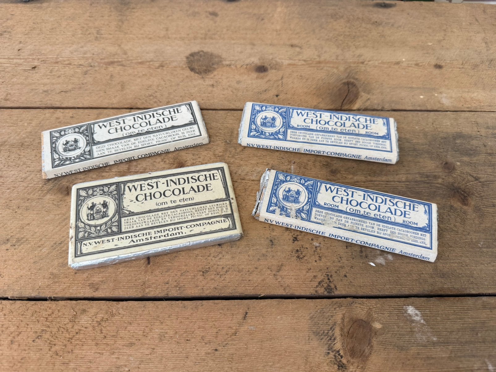 Oude chocolade repen west Indische chocola amsterdam reclame, Ophalen of Verzenden, Gebruikt