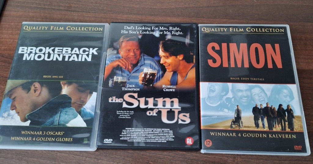 Drie films met gay thema op dvd, Engels, Vanaf 16 jaar, Nederlands, Overige genres