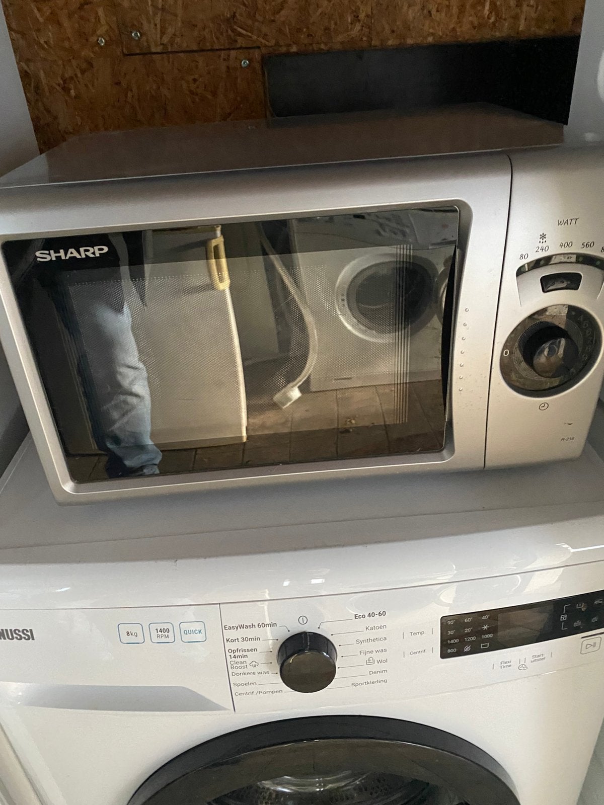 RVS magnetron van Sharp, Ophalen, Gebruikt, Magnetron, 45 tot 60 cm