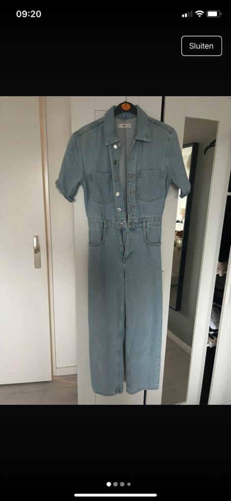 Denim jumpsuit van Mango maat XS, Ophalen of Verzenden, Zo goed als nieuw, Maat 34 (XS) of kleiner, Blauw