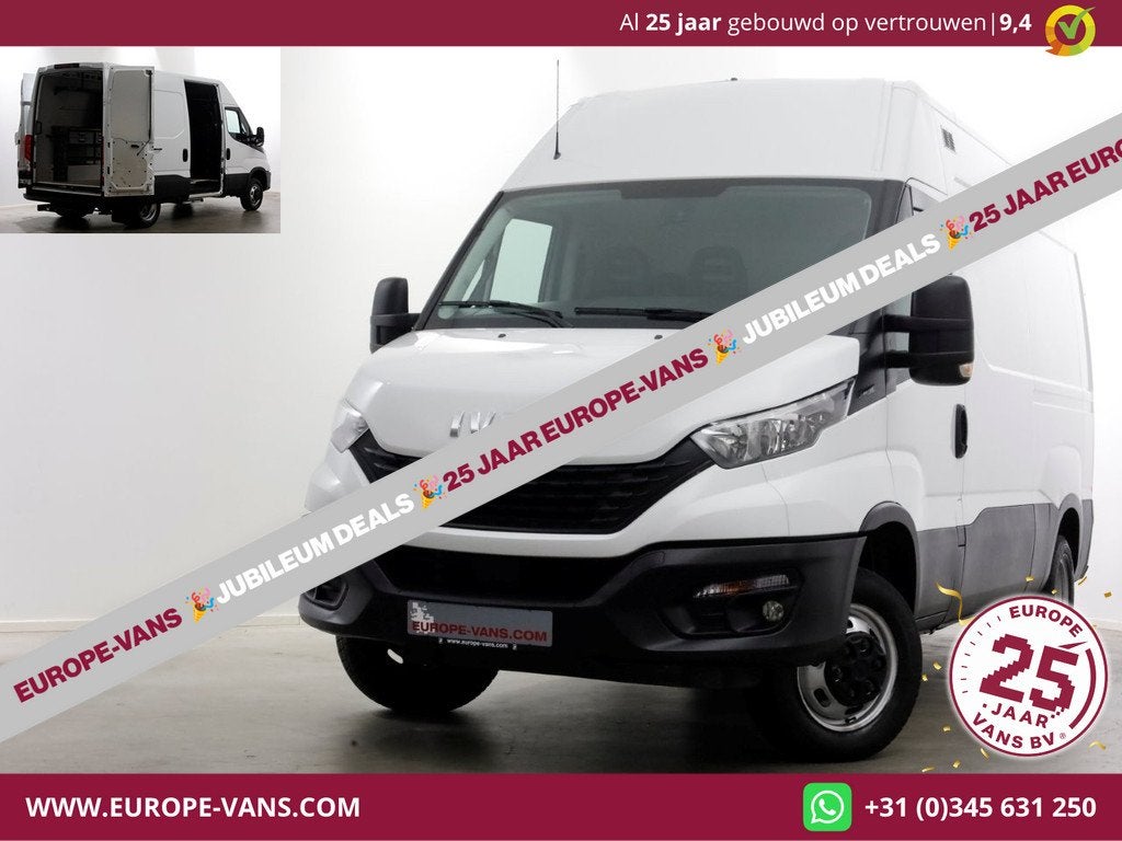 Iveco Daily 35C14 136pk L2H2 Dubbel Lucht/Luchtvering/Inrich, Auto's, Gebruikt, Euro 6, Iveco, Wit
