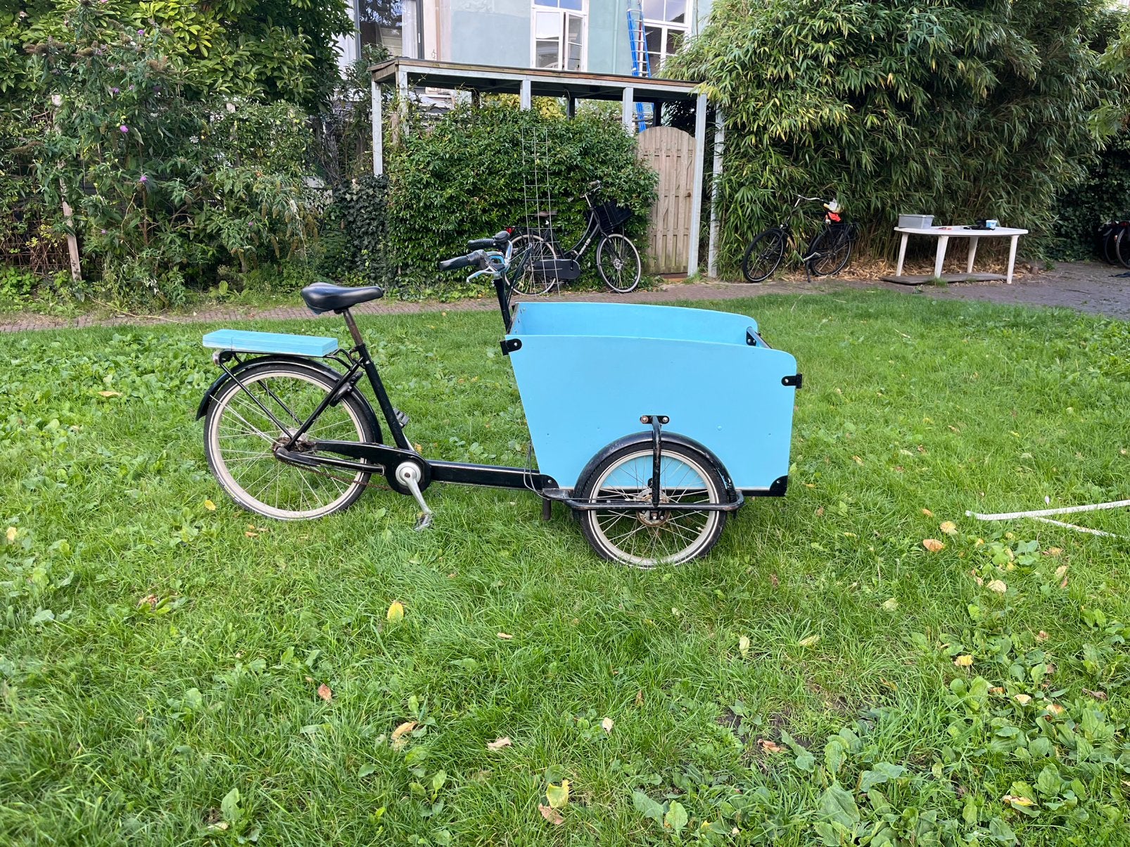 Babboe bakfiets-driewieler, Fietsen en Brommers, Gebruikt, Huif, 3 kinderen, Schijfrem