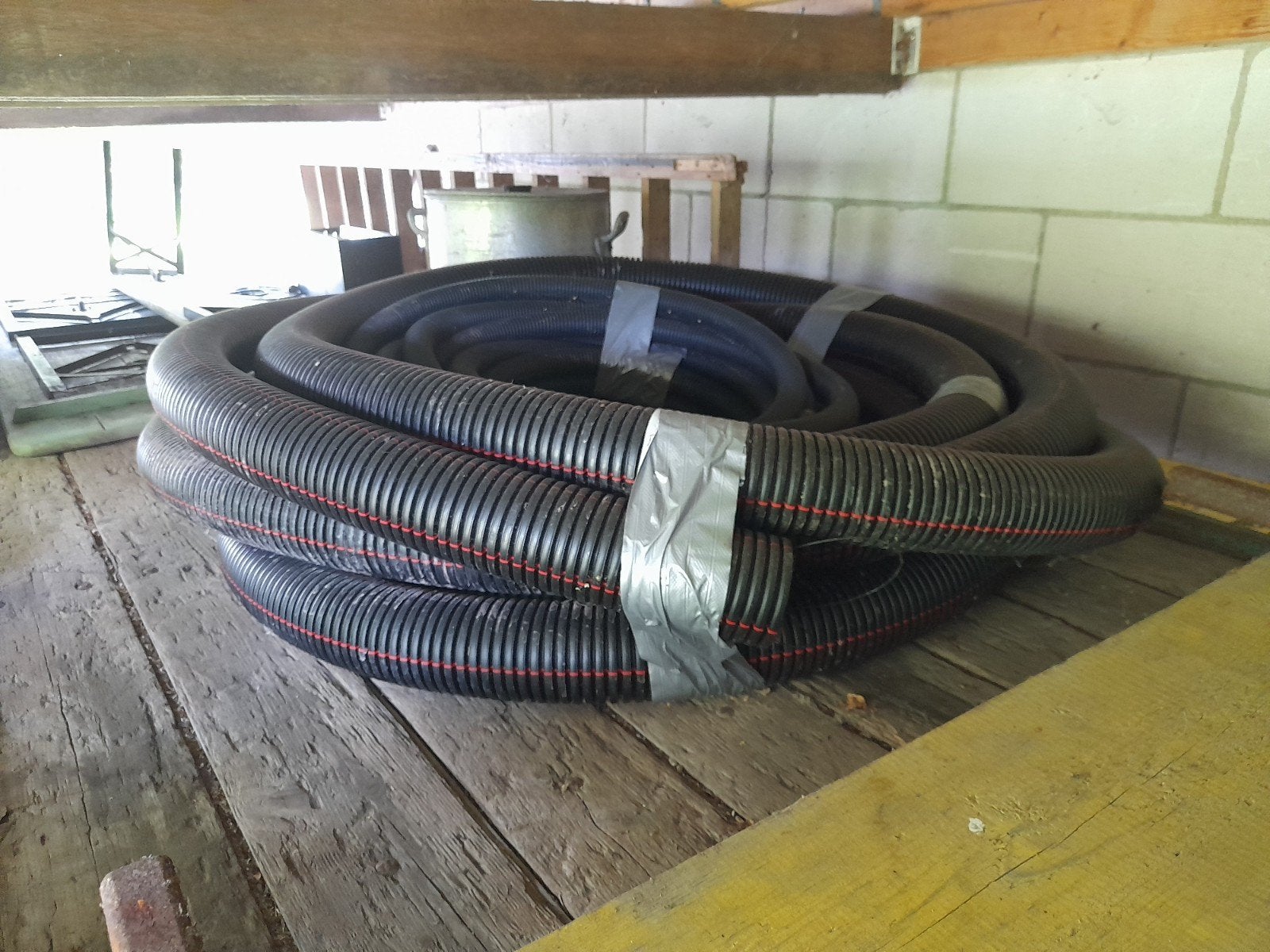 Mantelbuis 90mm en 40mm - 15 meter lengte, Gebruikt, Pvc, 6 meter of meer, Overige typen