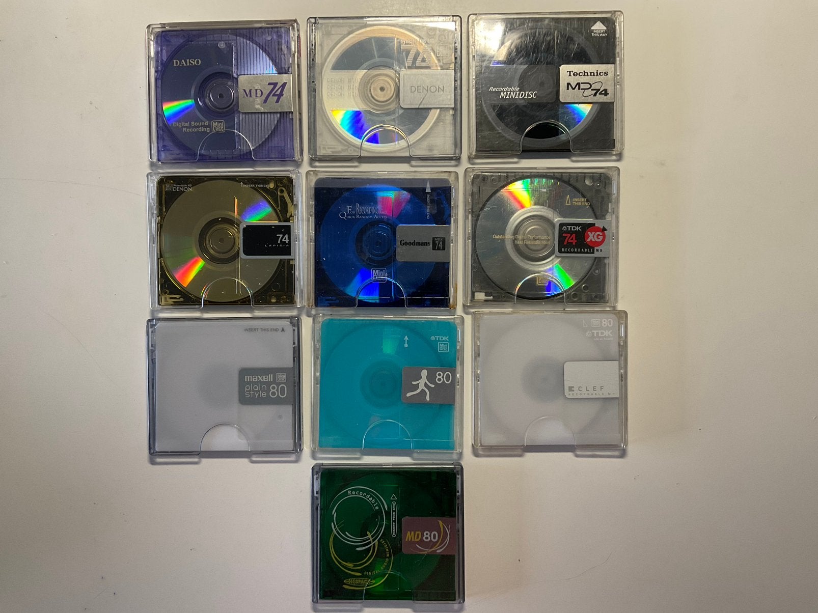 Minidisc’s. 10X  74 EN 80 MINUTEN  VOOR DE VERZAMELAAR., Ophalen of Verzenden