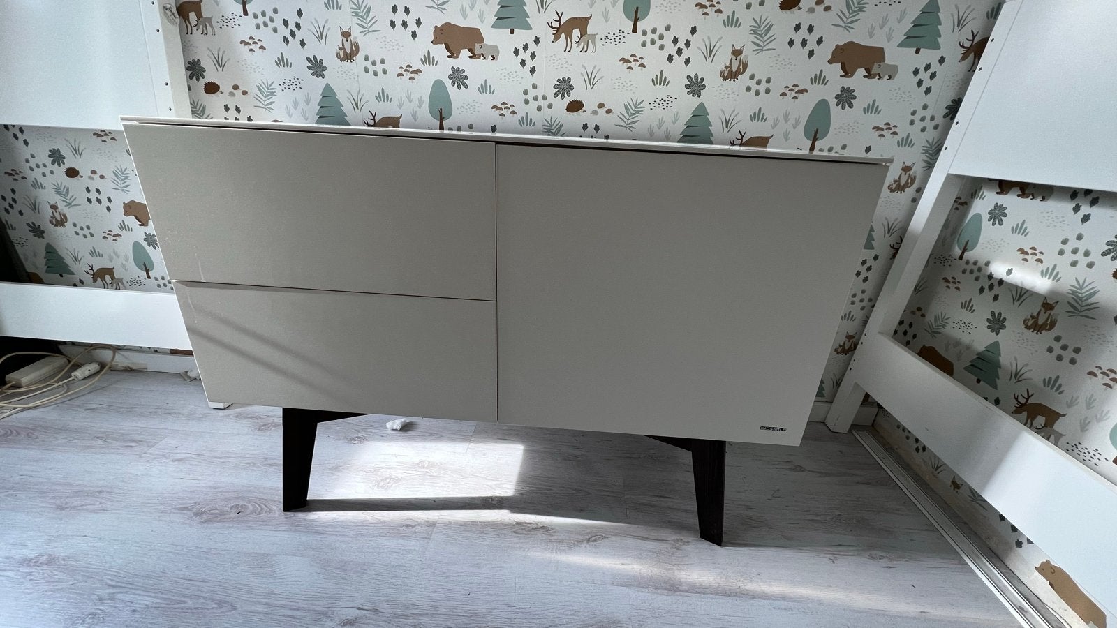 Kidsmill stijlvolle en stevige commode - Wit/Hout, Gebruikt, 100 tot 150 cm, Ophalen of Verzenden, Met lade(s)