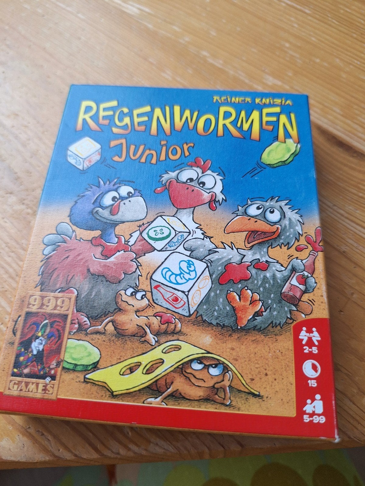 Regenwormen Junior - Leuk dobbelspel voor kinderen, Vijf spelers of meer, Ophalen of Verzenden, Gebruikt, 999 Games
