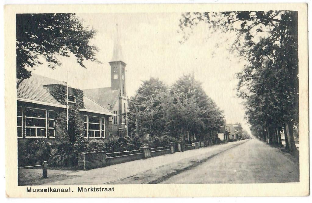 Musselkanaal - Marktstraat (1), Verzamelen, Ansichtkaarten | Nederland, Verzenden, 1920 tot 1940, Ongelopen, Groningen