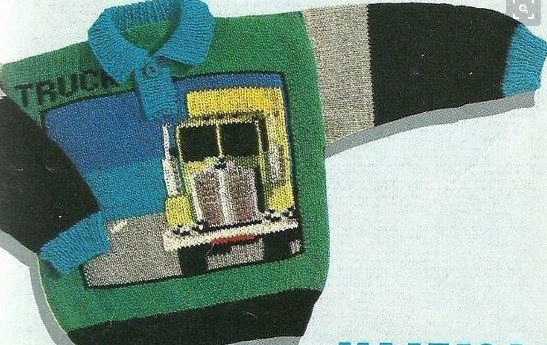 Vrachtwagen/Truck trui breipatroon, Ophalen of Verzenden, Zo goed als nieuw, Breien, Patroon of Boek