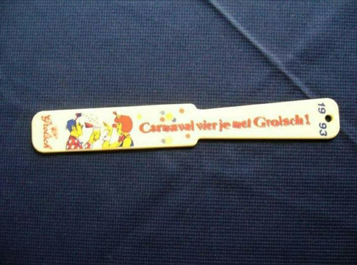 Grolsch schuimspatel carnaval 1993, Ophalen of Verzenden, Zo goed als nieuw, Overige typen, Grolsch
