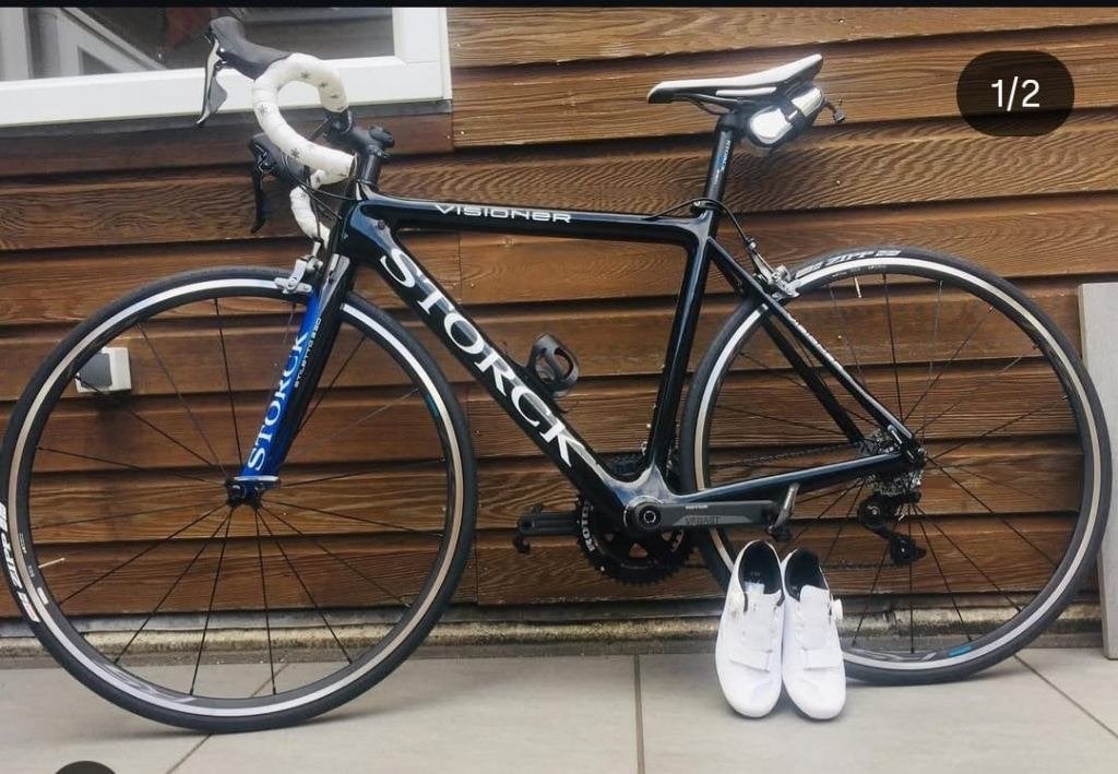 Racefiets carbon maat 55, Carbon, Velgrem, Zo goed als nieuw, Meer dan 20 versnellingen