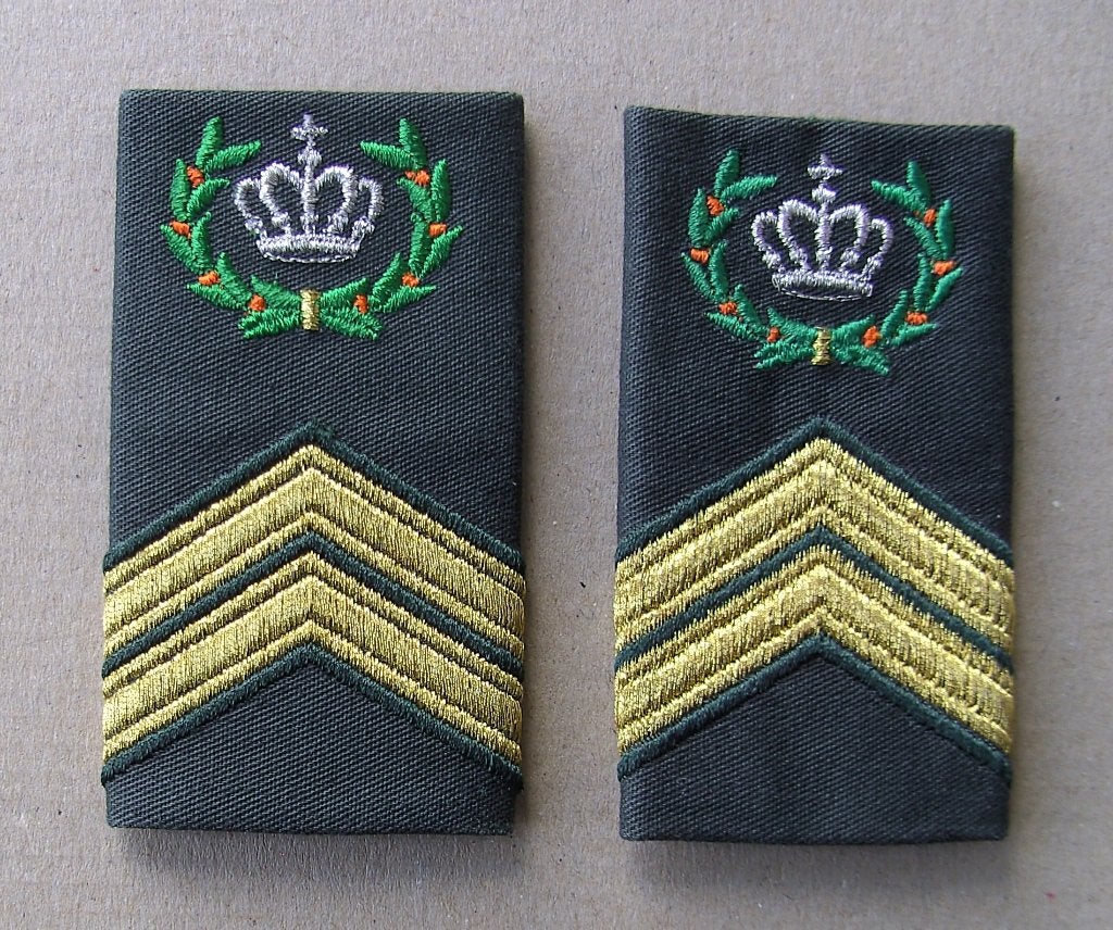 rangen DT2000 overhemd  -  Sergeant Majoor Compagnie, Ophalen of Verzenden, Landmacht, Nederland, Embleem of Badge