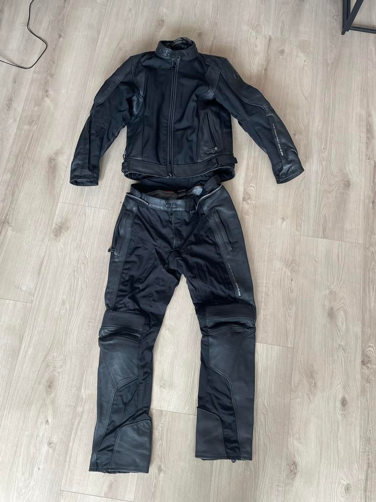 REV'IT! Motorpak Revit Ignition 3 Jas en Broek Leer/Textiel, Motoren, Kleding | Motorkleding, Combipak, Heren, Tweedehands, Ophalen of Verzenden