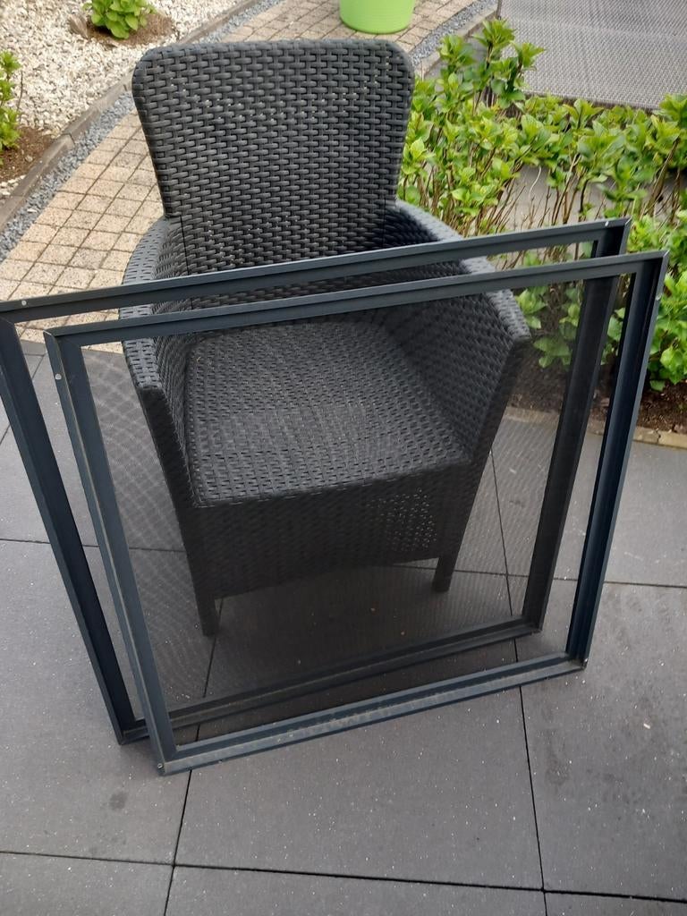 2x hor Unilux met aluminium frame - 82,5 x 82,5 cm, Ophalen
