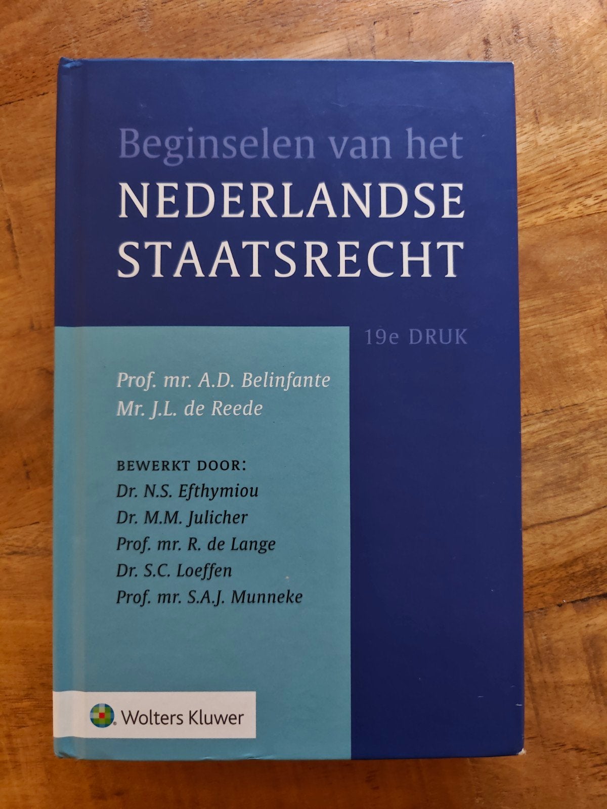 Beginselen van het Nederlandse Staatsrecht 19e druk, Gelezen, Verzenden, Prof. mr. A.D. Belinfante, Mr. J.L. de Reede e.a., HBO