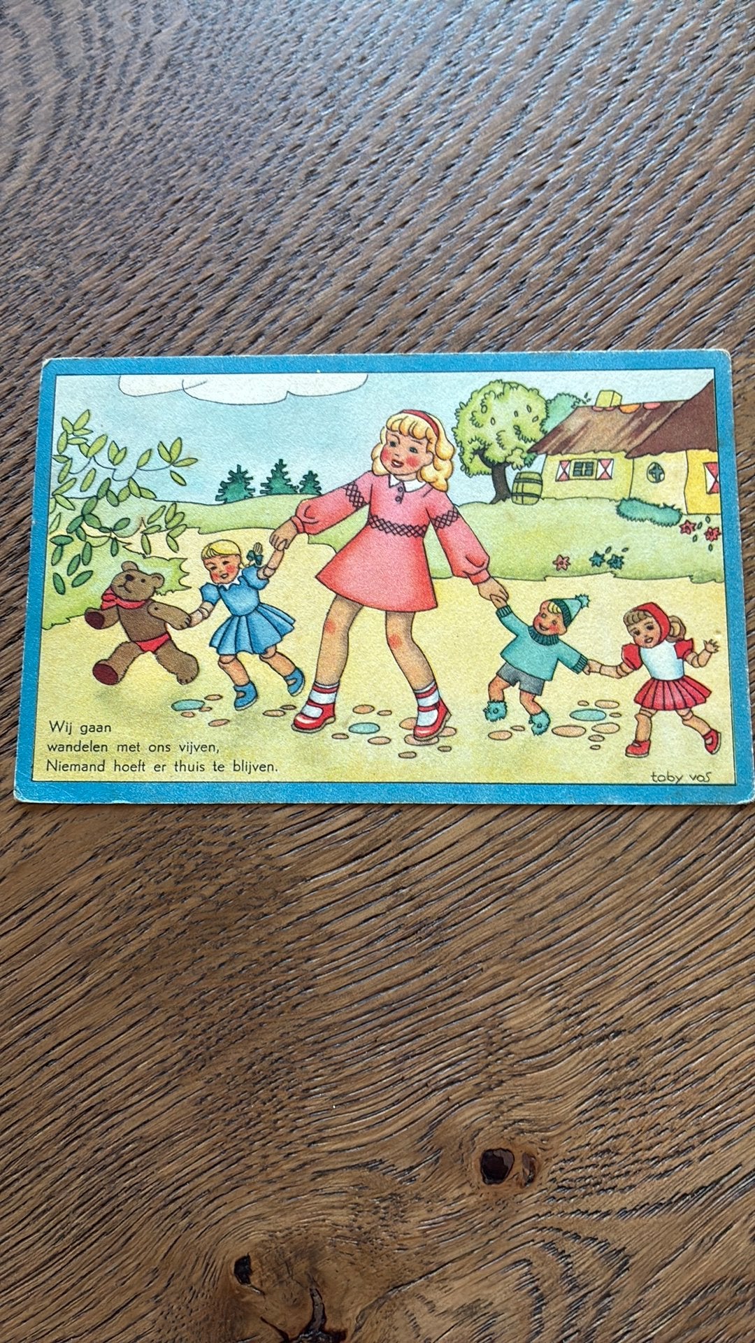 Toby Vos. We gaan wandelen met ons vijven……, Ophalen of Verzenden, Gelopen, Ambachten of Beroep