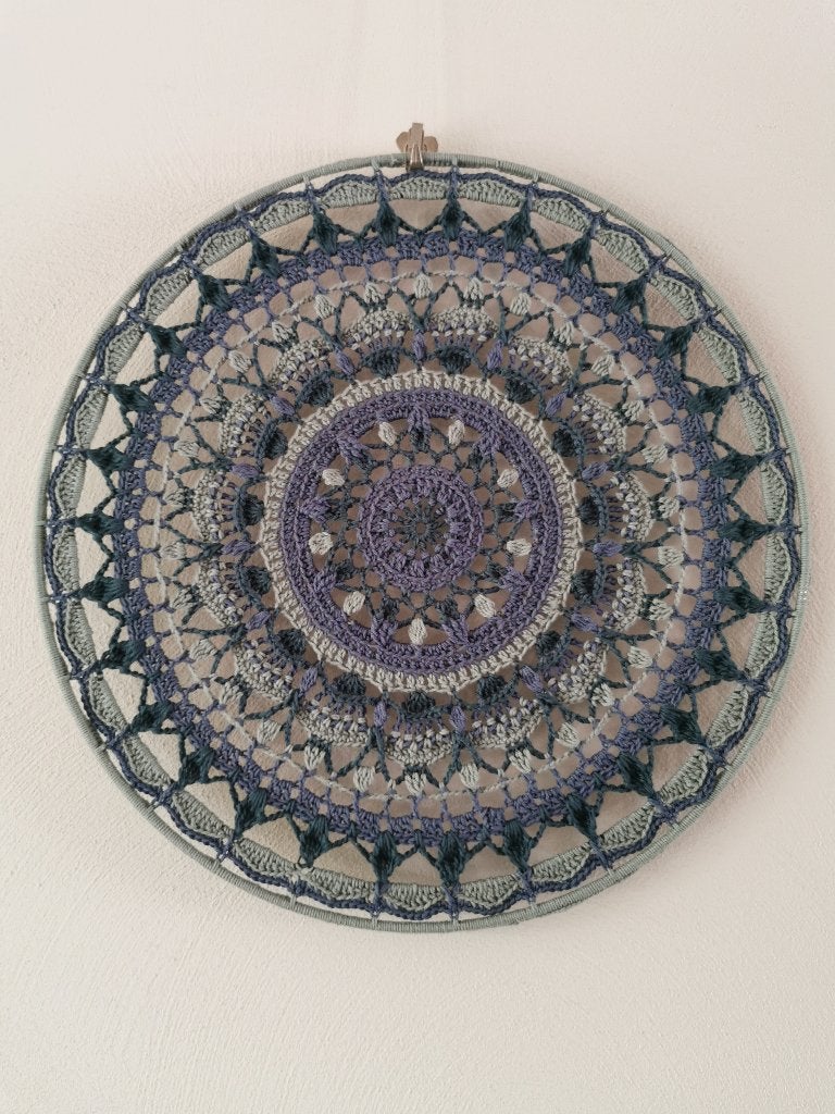 Mandala, Blissfull Blue, 40 cm, raamhanger/muurhanger, Huis en Inrichting, Woonaccessoires | Wanddecoraties, 40 cm, Wandhanger