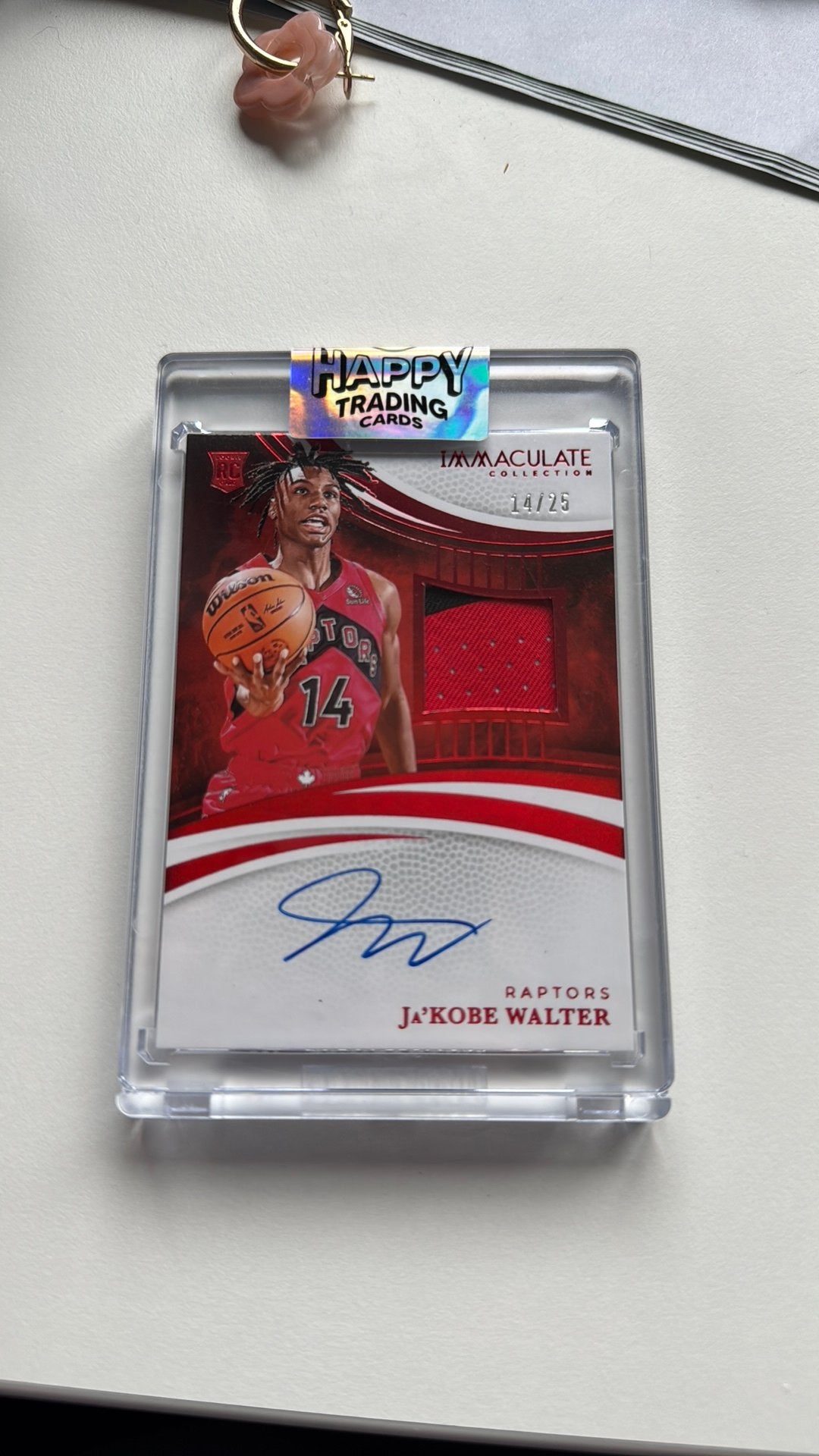 Panini Immaculate Collection JA'KOBE WALTER RC Patch Auto, Ophalen of Verzenden, Zo goed als nieuw