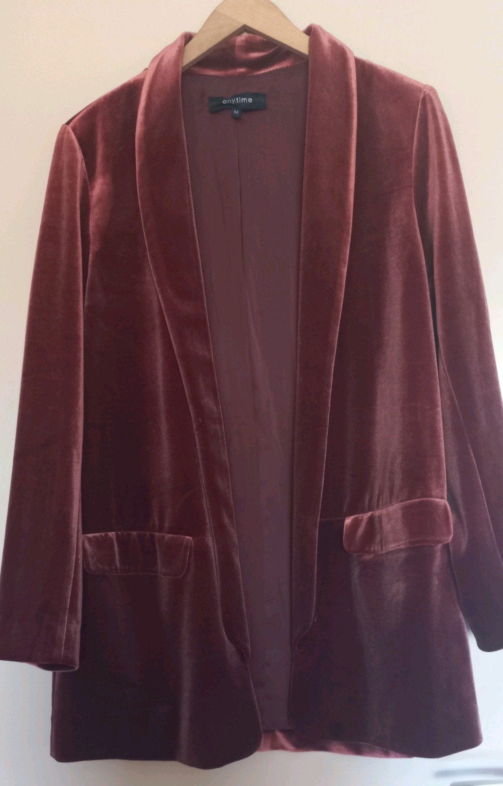Roestbruin/Bruin Oranje Fluwelen Open Blazer Maat 44, Overige kleuren, Maat 42/44 (L), Anytime, Ophalen of Verzenden