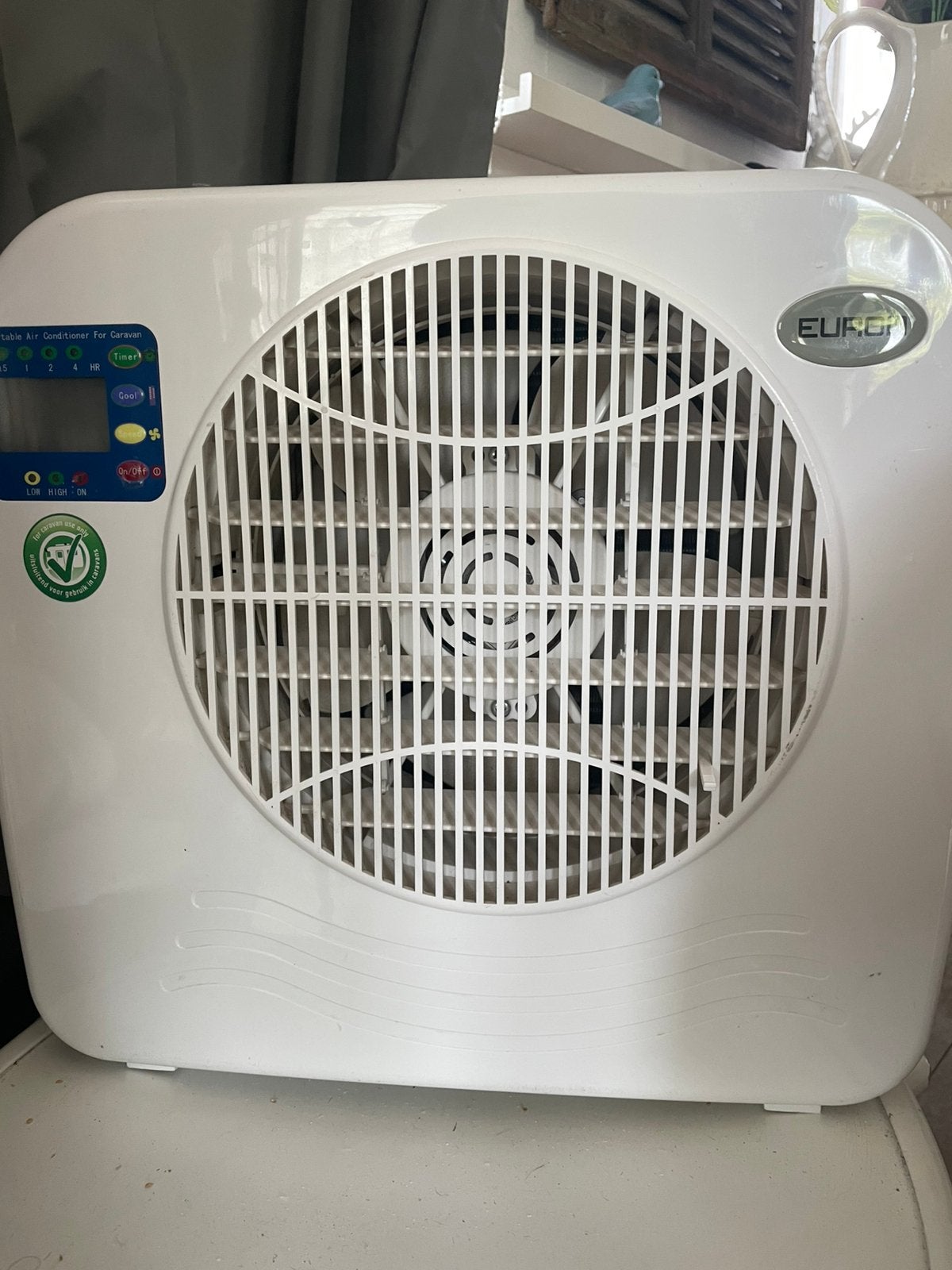 Eurocom airco met buitenunit. Camper/caravan., Ophalen, Gebruikt, Minder dan 60 m³, 3 snelheden of meer