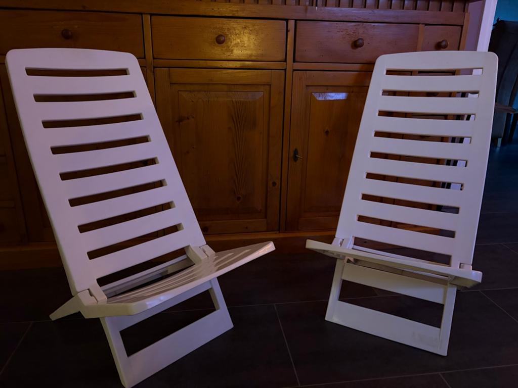 Witte Festival of camping stoelen, Ophalen, Zo goed als nieuw, Wit