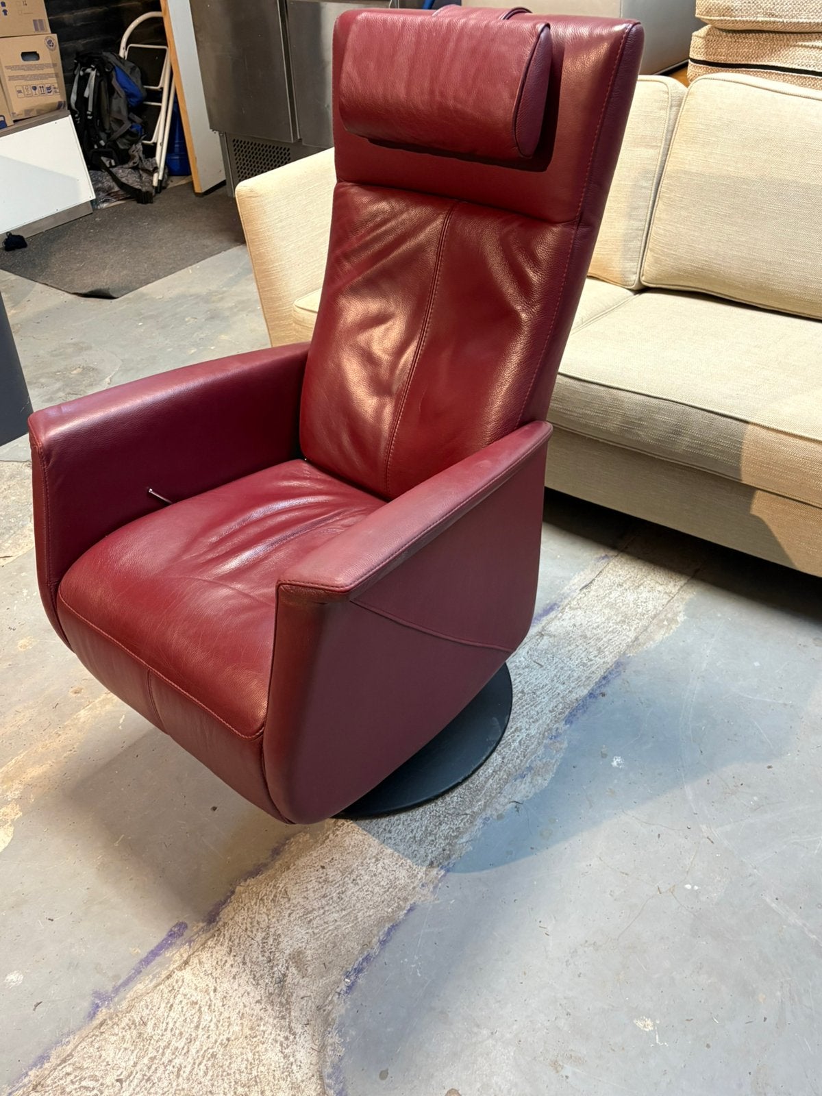 Prominent relaxfauteuil – handmatig verstelbaar, Huis en Inrichting, Ophalen, ., Minder dan 75 cm, Zo goed als nieuw