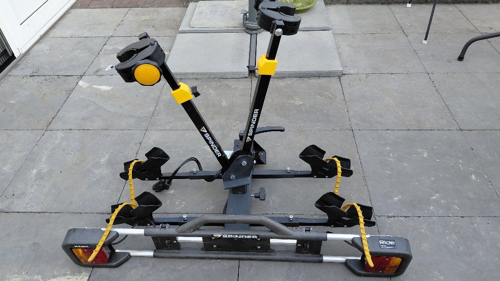 Spinder Hawk Trekhaak Fietsendrager voor 2 fietsen, Ophalen, 2 fietsen, Gebruikt, Trekhaakdrager