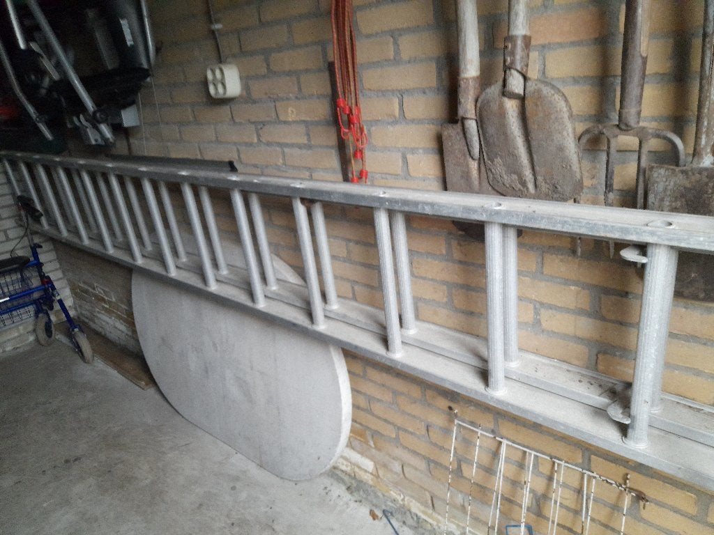 uitschuifladder, Ophalen, Gebruikt